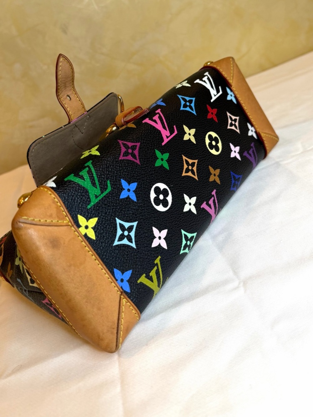 Louis Vuitton Multicolor Monogram Eliza Black Canvas Shoulder Bag - Picture 6 of 17